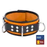 The Red Collier en cuir 3 Anneaux D Orange-Noir